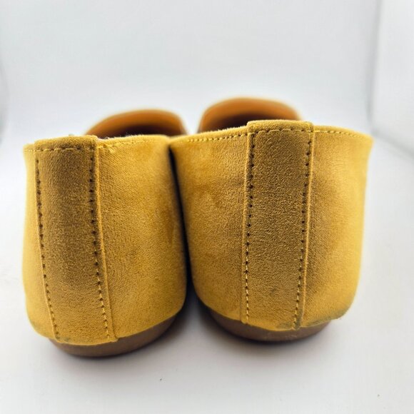 Madden Girl Jasmin Mustard Yellow Suede Pointed Toe Flats – Size 8.5 - Picture 4 of 12